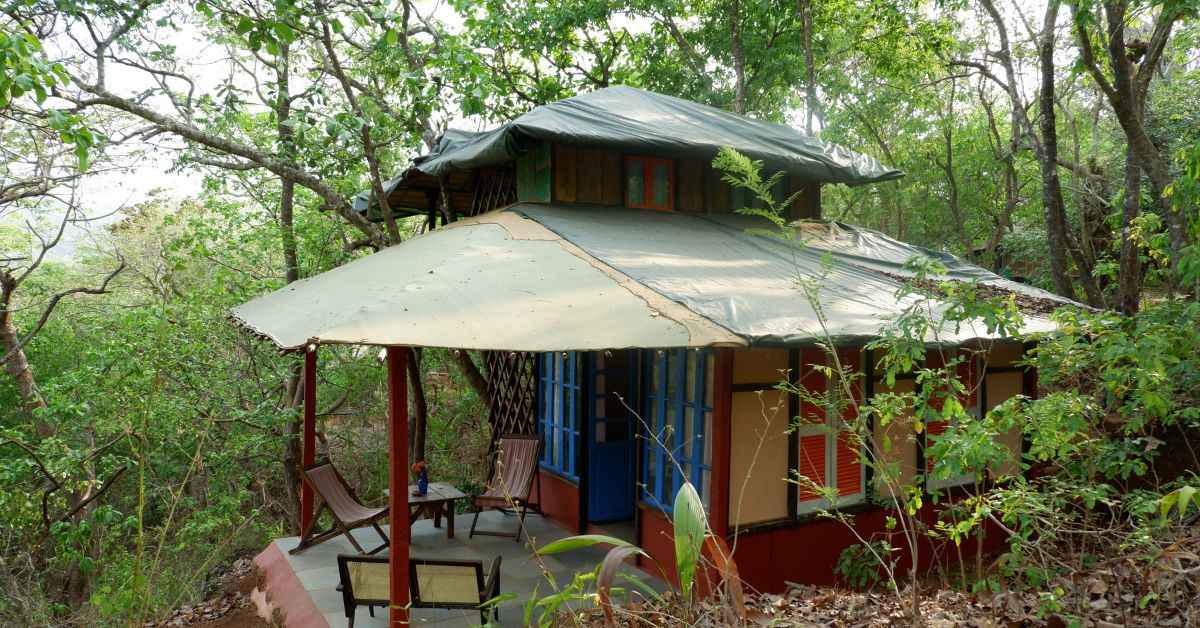 The tree houses each have a private garden terrace