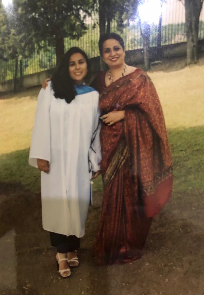 Radhika with her mother