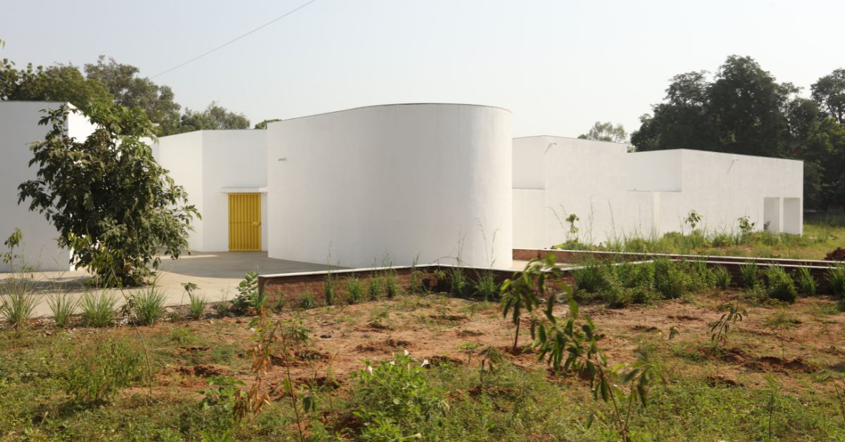 The school has brightly coloured doors to help the students with partial vision navigate better. 