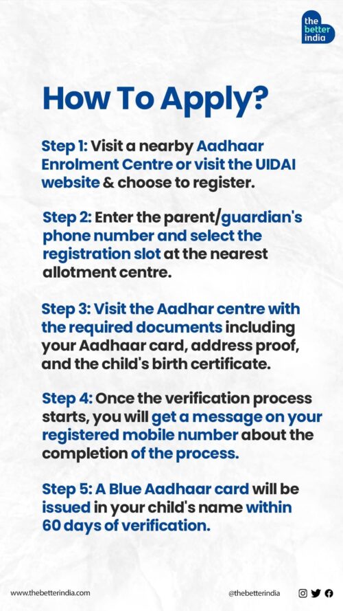 how to make new aadhar card for children