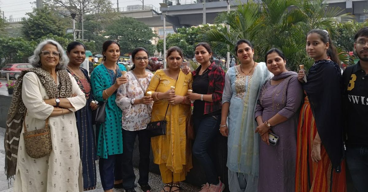Seema Seth with her team of staff who teach at Nayi Disha
