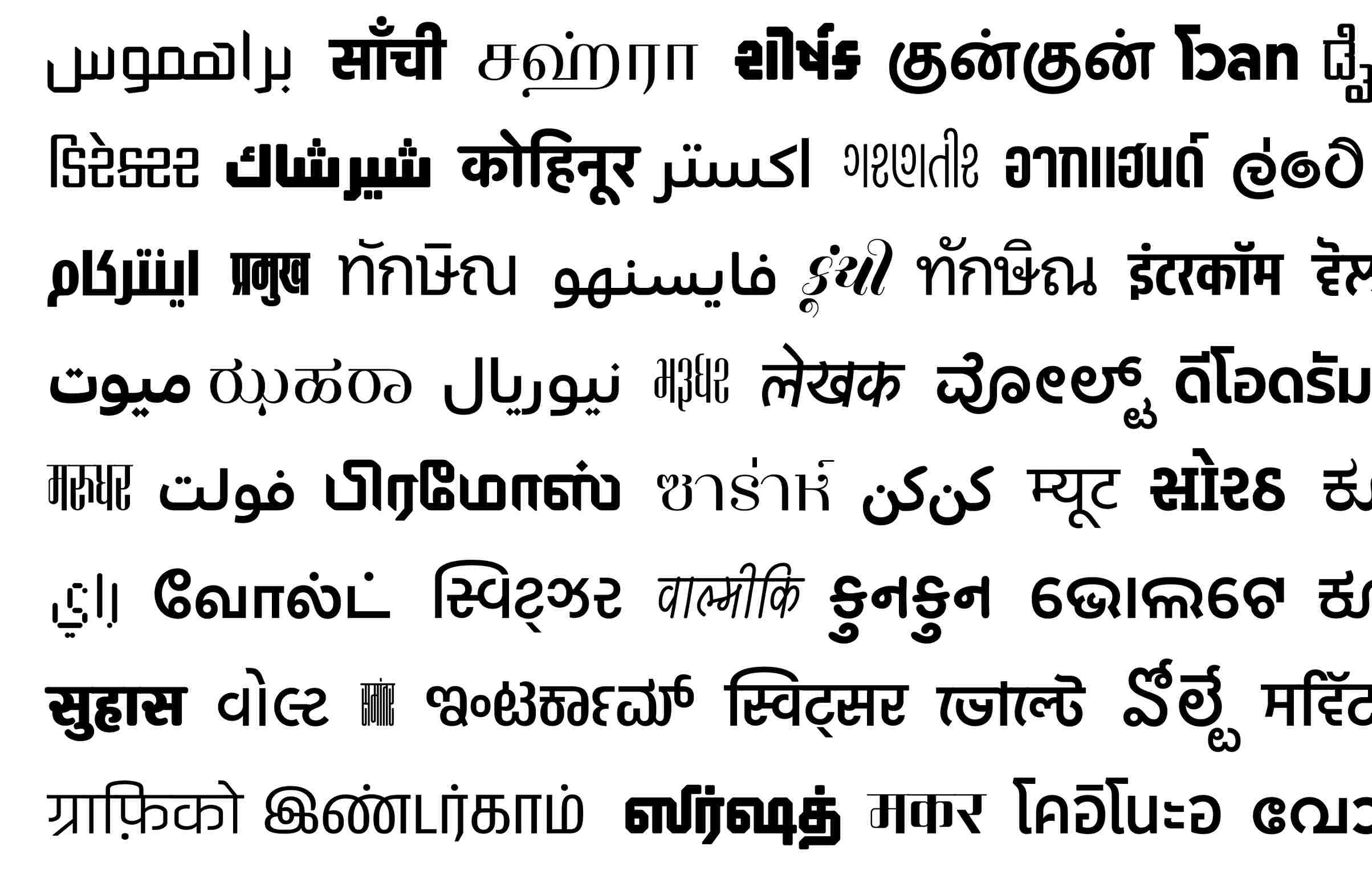 Indic fonts by ITF