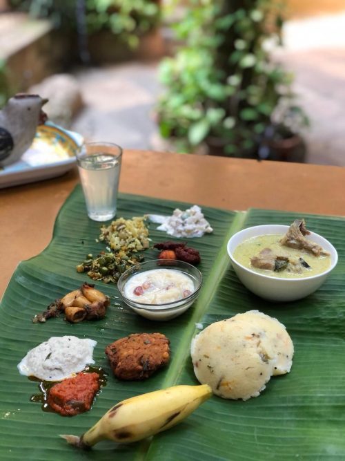 Authentic South Indian food is served at the homestay prepared by staff who are locals,