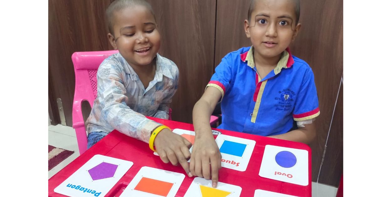 Children at the Access Life centres borrow inspiration from each other as they battle a faceless opponent