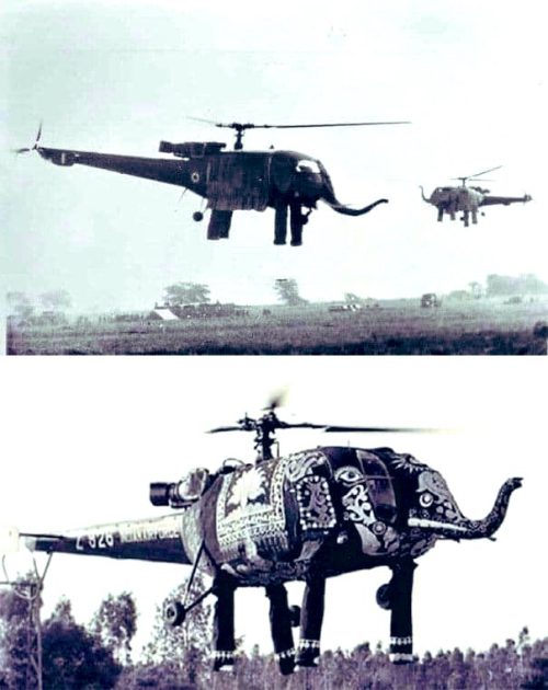 The flying elephant 'Chetak' was a modified helicopter that was designed by the Indian Air Force 