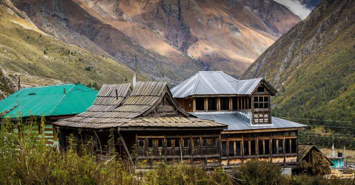 The village of Chitkul focuses on solar lighting and locally built homes