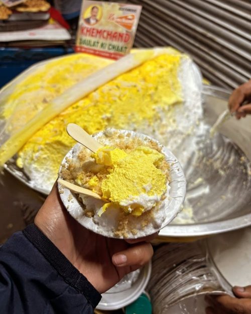 Daulat ki chaat is a delicacy available during the winter months,