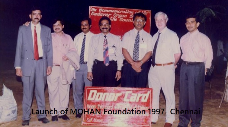 At the launch of the MOHAN Foundation in 1997, Chennai.