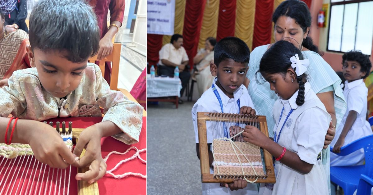 Kalaiyarasi found that these DIY looms aid in developing fine motor skills among children.