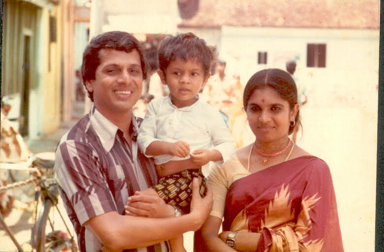 Ashok with his parents