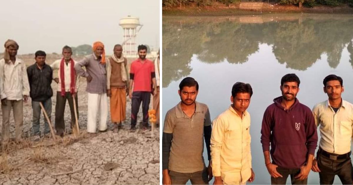 Through the efforts and Tiwari and his friends, the Bajrang Sagar pond filled up with rainwater that lasted for a year, 