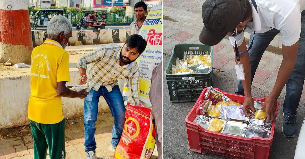 Almost every day, Somnath distributes meals like puri sabji or nutritious lentils with rice to daily wagers in Lucknow.