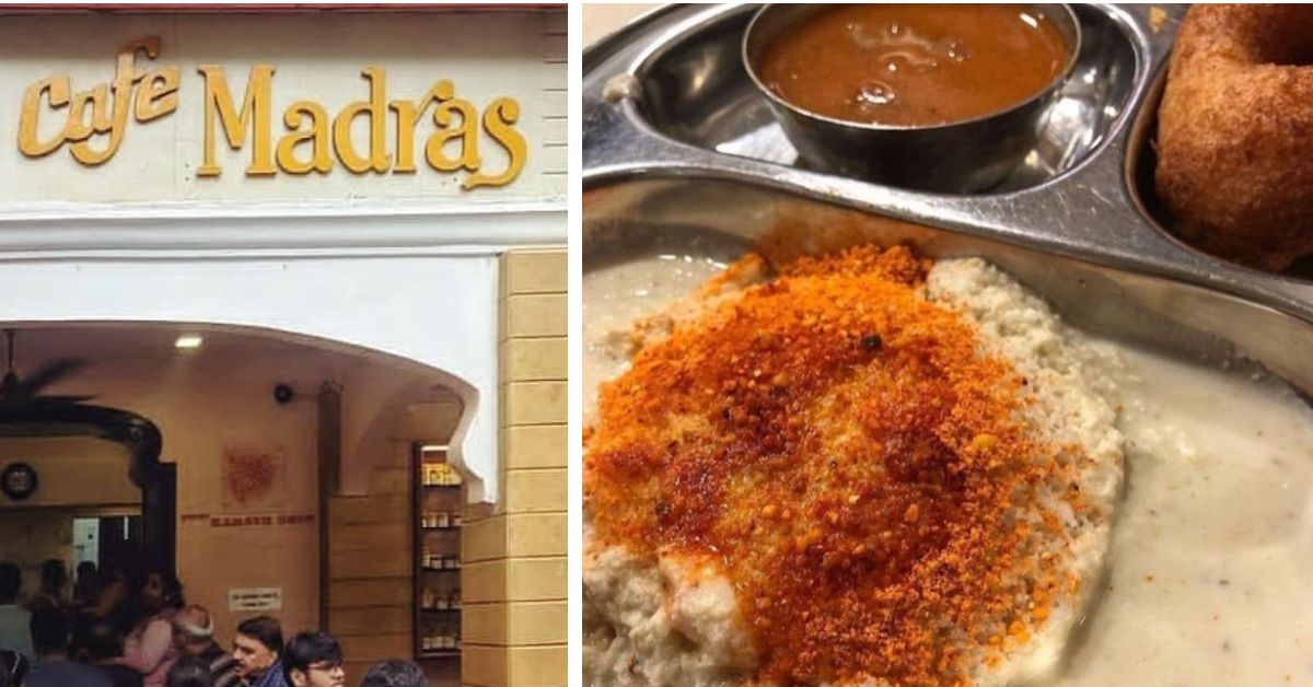 Cafe Madras serves a breakfast comprising of the iconic filter coffee and idli butter podi,