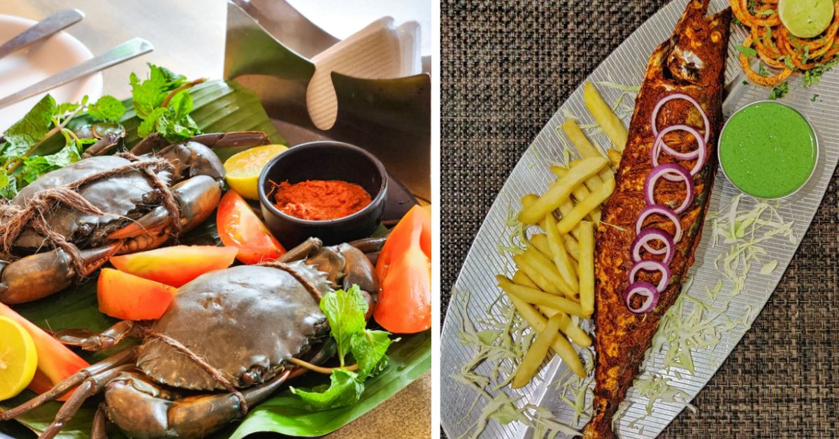 Crabs, lobsters, mackerel and prawns form the majority of the menu at Seafood Junction