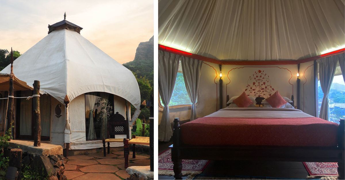 The Rahuti tents are decorated with traditional upholstery and artistry, 