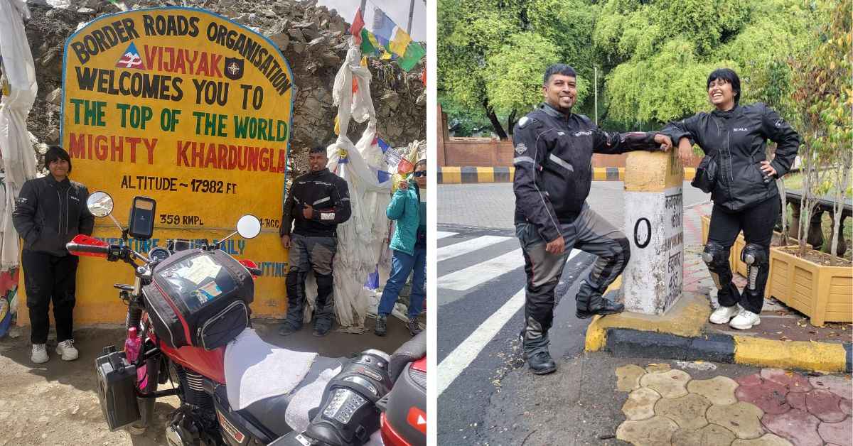 Ajay Daniel and his daughter Angelica took a trip from Chandigarh to Khardung La in 2021