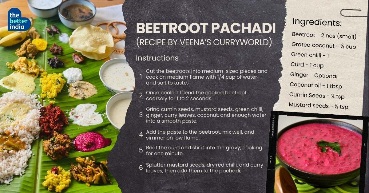 Beetroot pachadi recipe by Veena's Curryworld