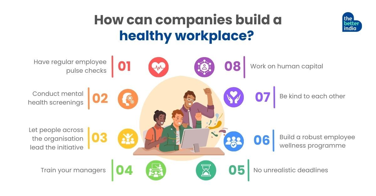 How can companies build a healthy workplace?