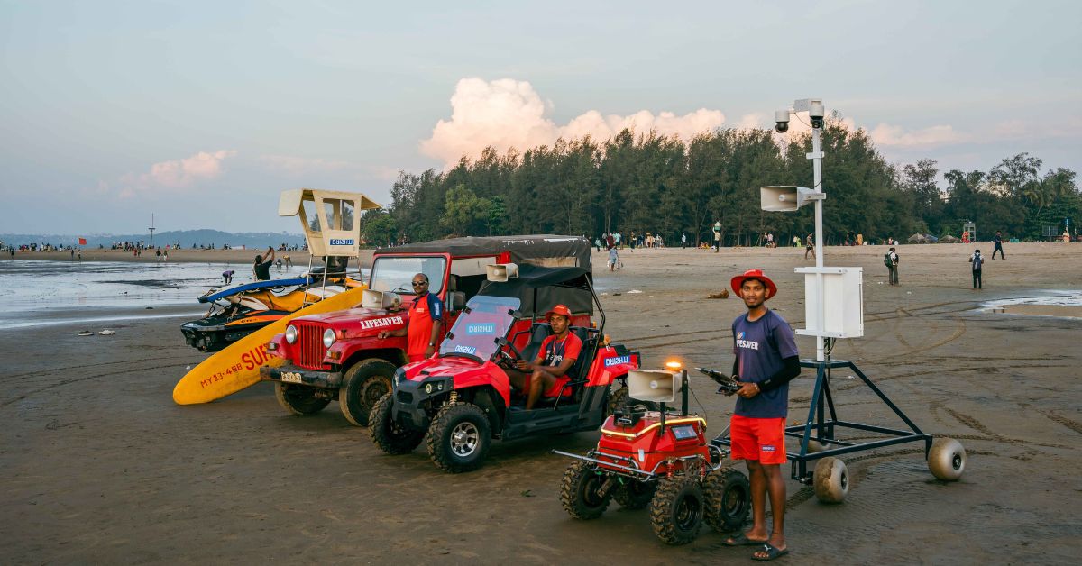 Lifeguards along the Goan shoreline, prepared to save lives.