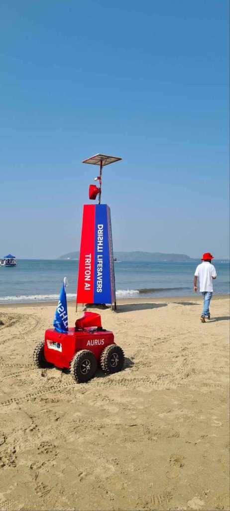 AURUS — a self-driving, AI-powered robot that patrols non-swim zones, provides logistical support, and assists lifesavers