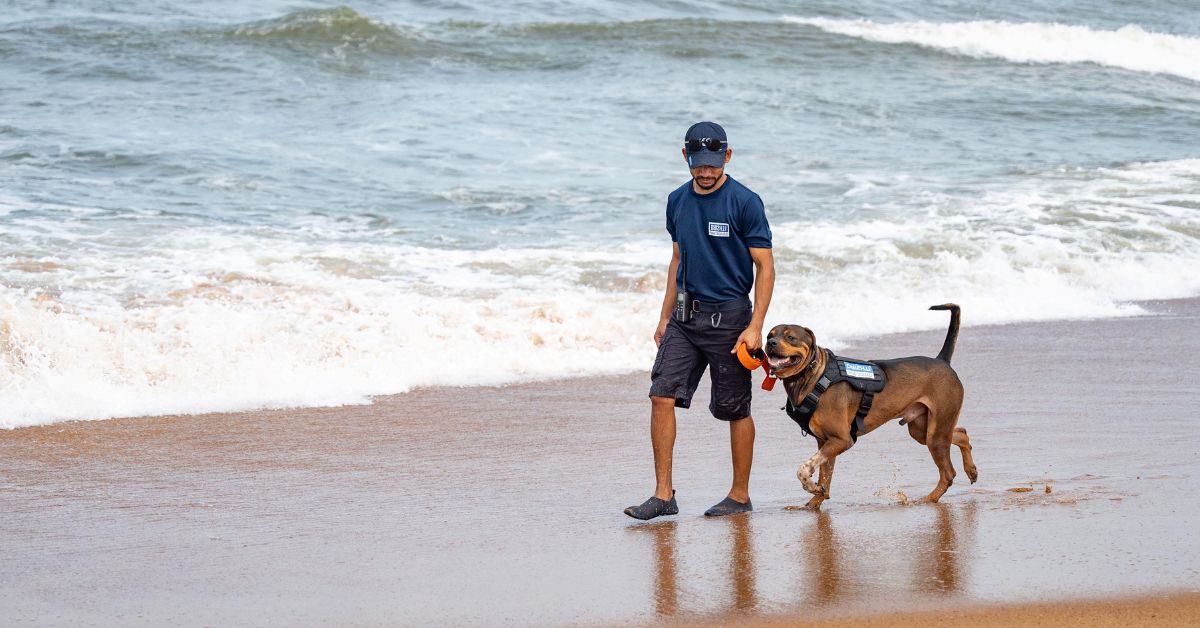 A member of the 'Paw Squad' on patrol.