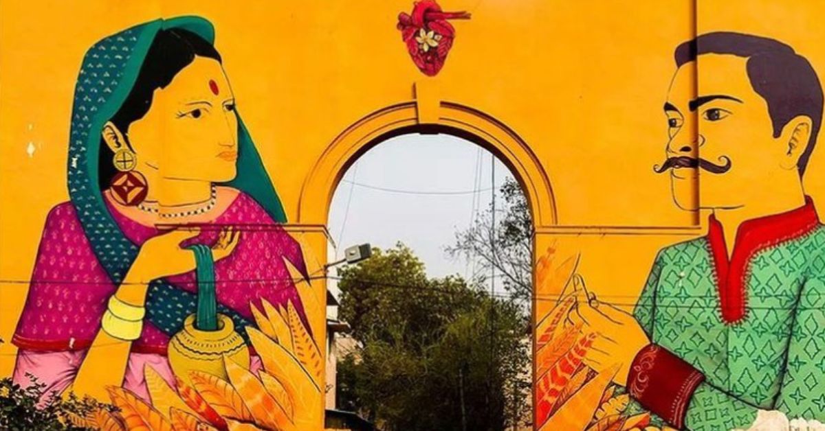 The mural features in Lodhi Art District of Delhi and is painted by Saner Edgar