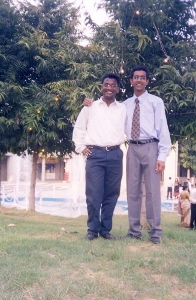 Manjunath with his friend