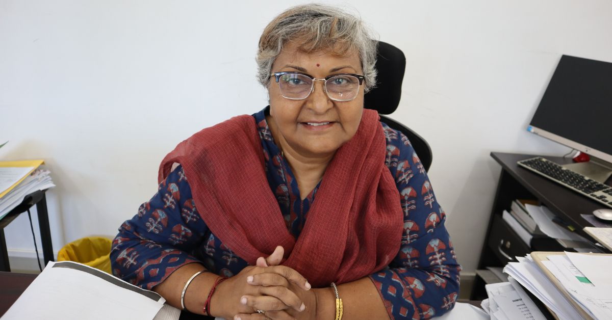 Dr Soumya Chakraborty at her desk