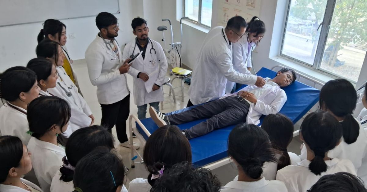 A group of students during a practical session at NIMSR.