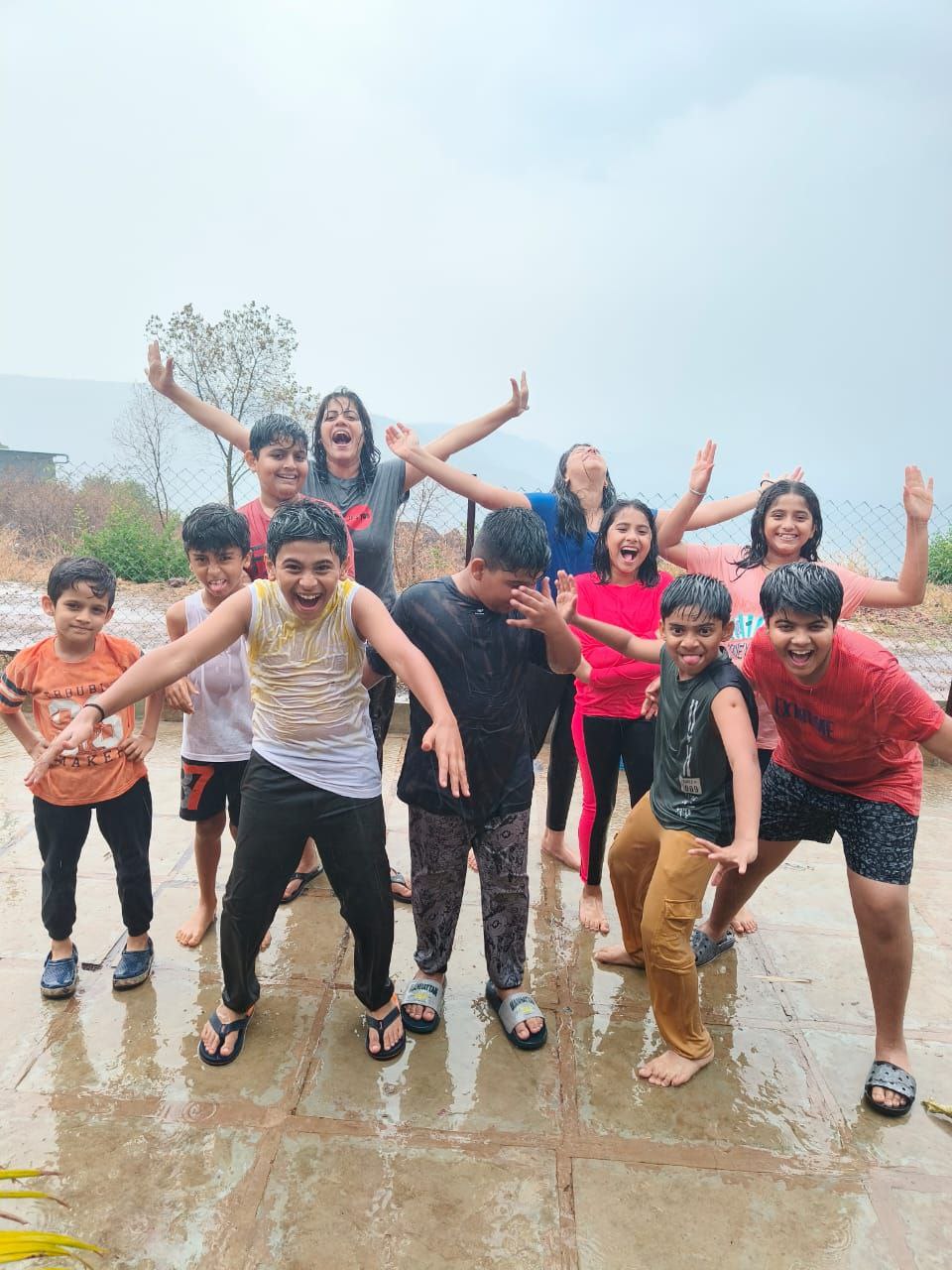 Children enjoying in nature