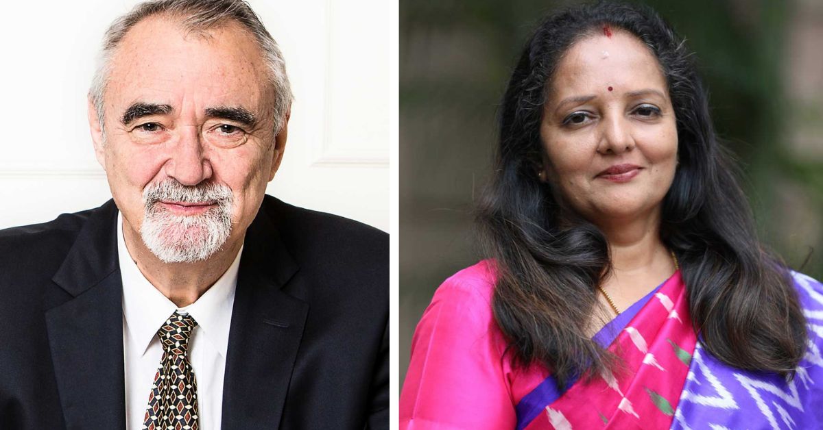 Dr Percy Barnevik (L) and Dr Kalpana Sankar (R)