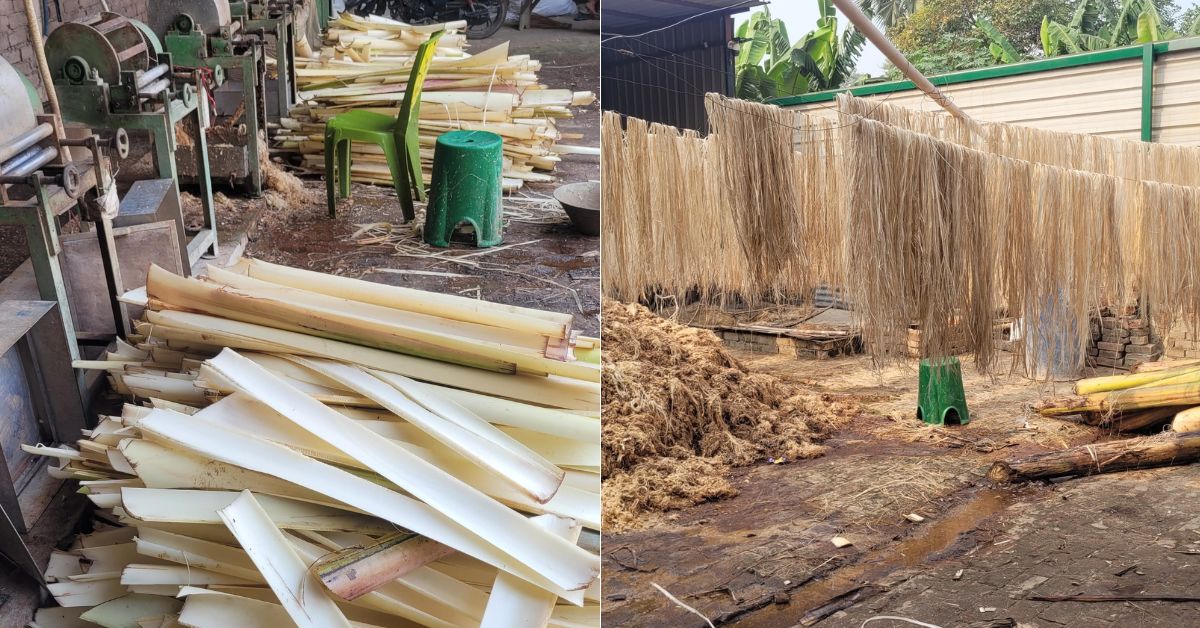 After extracting fibre from banana tree waste, the startup makes a wide range of products.