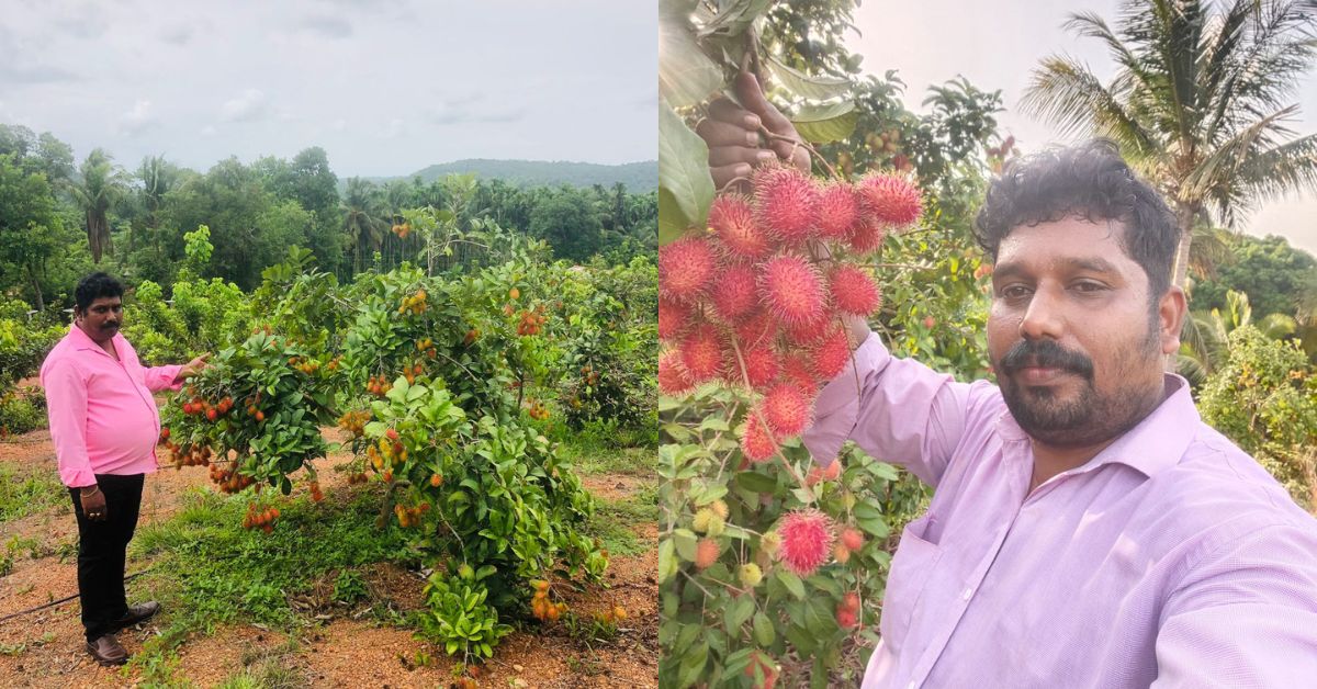 Lohith at his farm