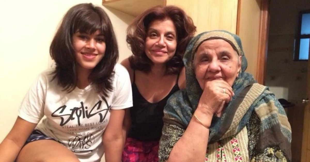 Mukta with her mother and daughter.