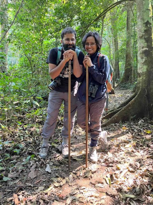 Devleena with her husband