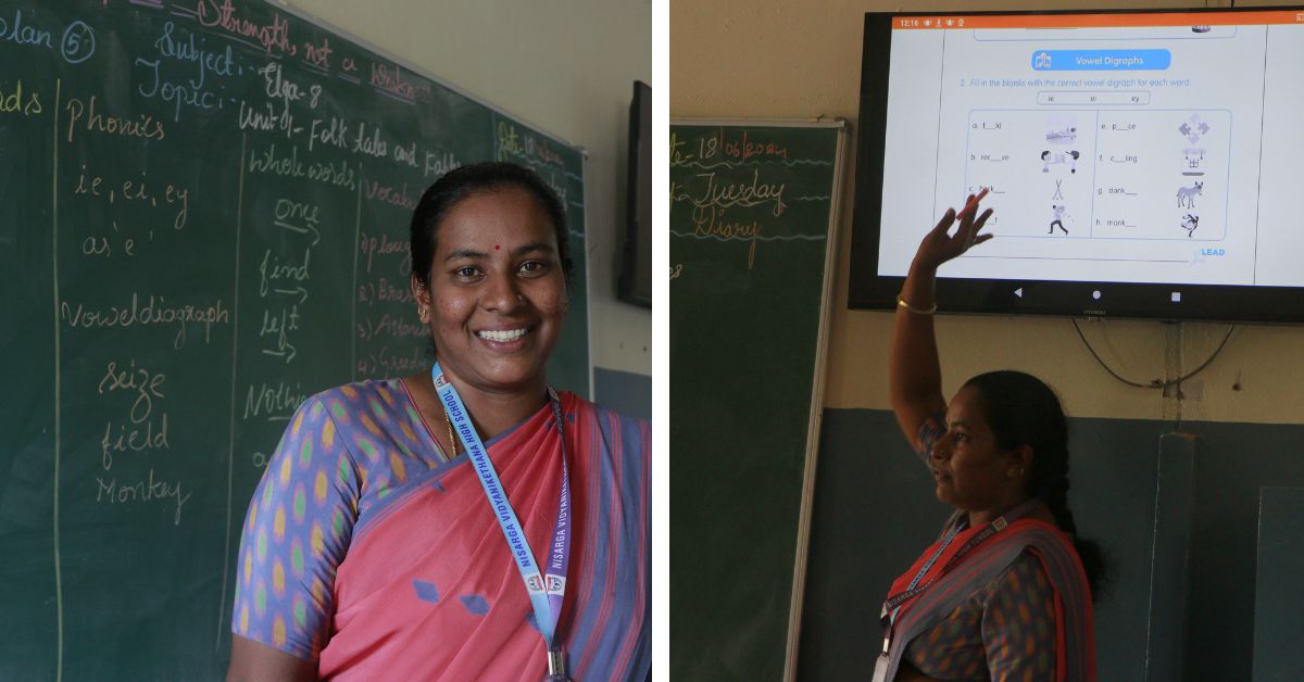 With the integration of smart TVs in classrooms in collaboration with LEAD Group, academics is no longer limited to the textbook. Teacher Divya's classroom is one example of this  