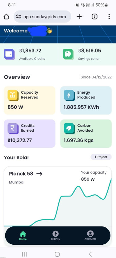 With the way, SundayGrids is built, users can connect multiple utility accounts. (Image courtesy team-bhp)