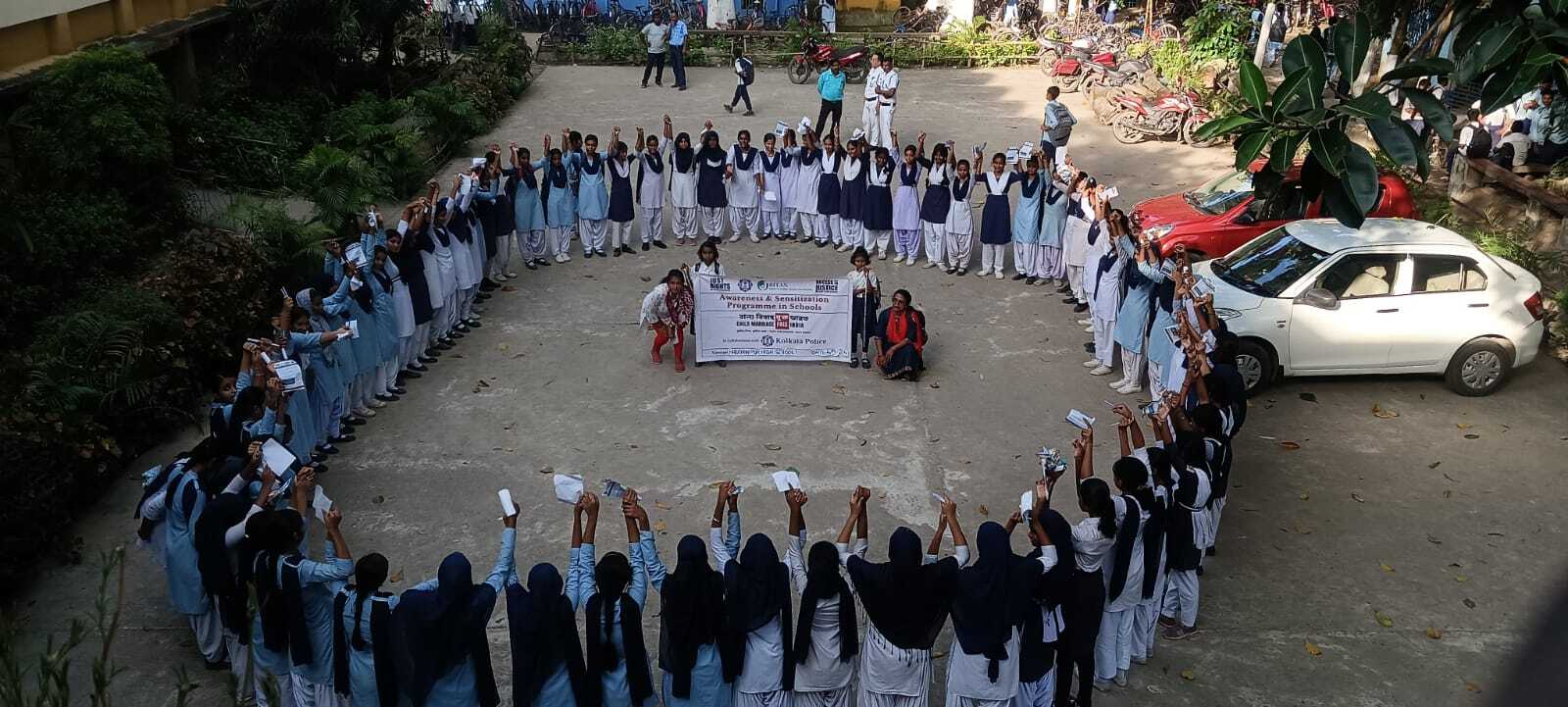 Narayanpur High School actively conducts plastic-free zone campaigns to raise awareness among students.