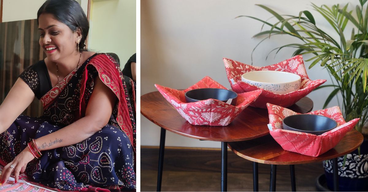 Tohfa's range of home decor and personal use items is made by a team of women who work closely with Manjusha