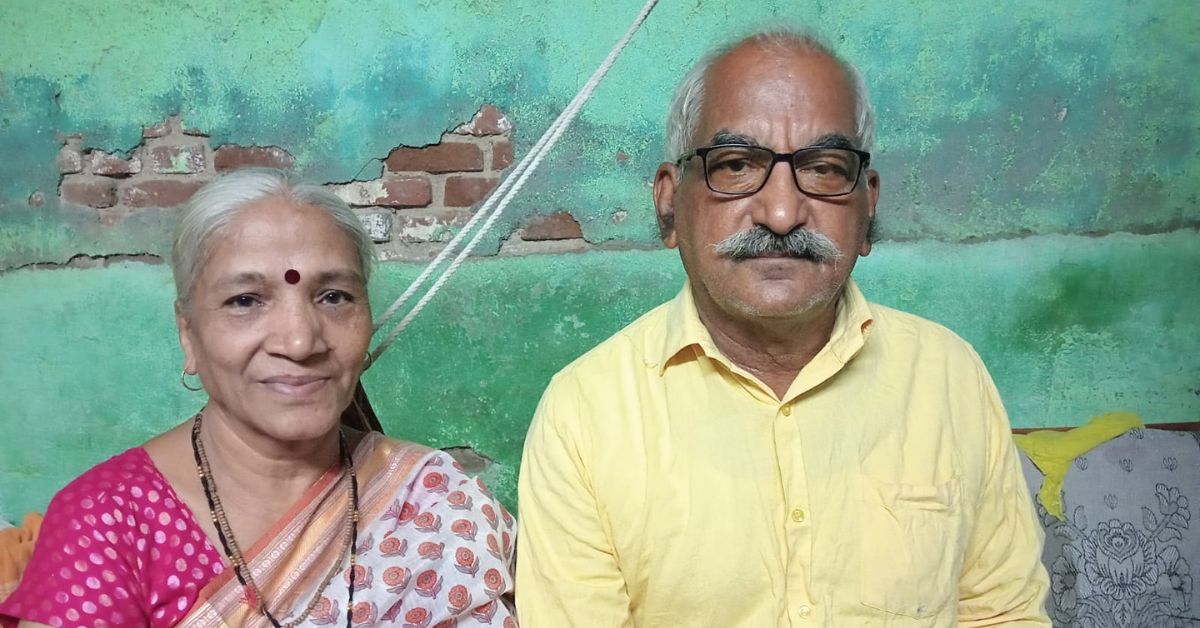 Ashok and his wife Kusum make biscuits from bananas