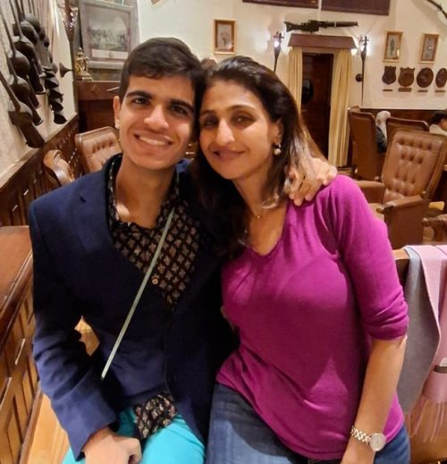 Vir with his mom Gopika who is one part of the duo that has created Buddy Up, a friendship app for those with disabilities 