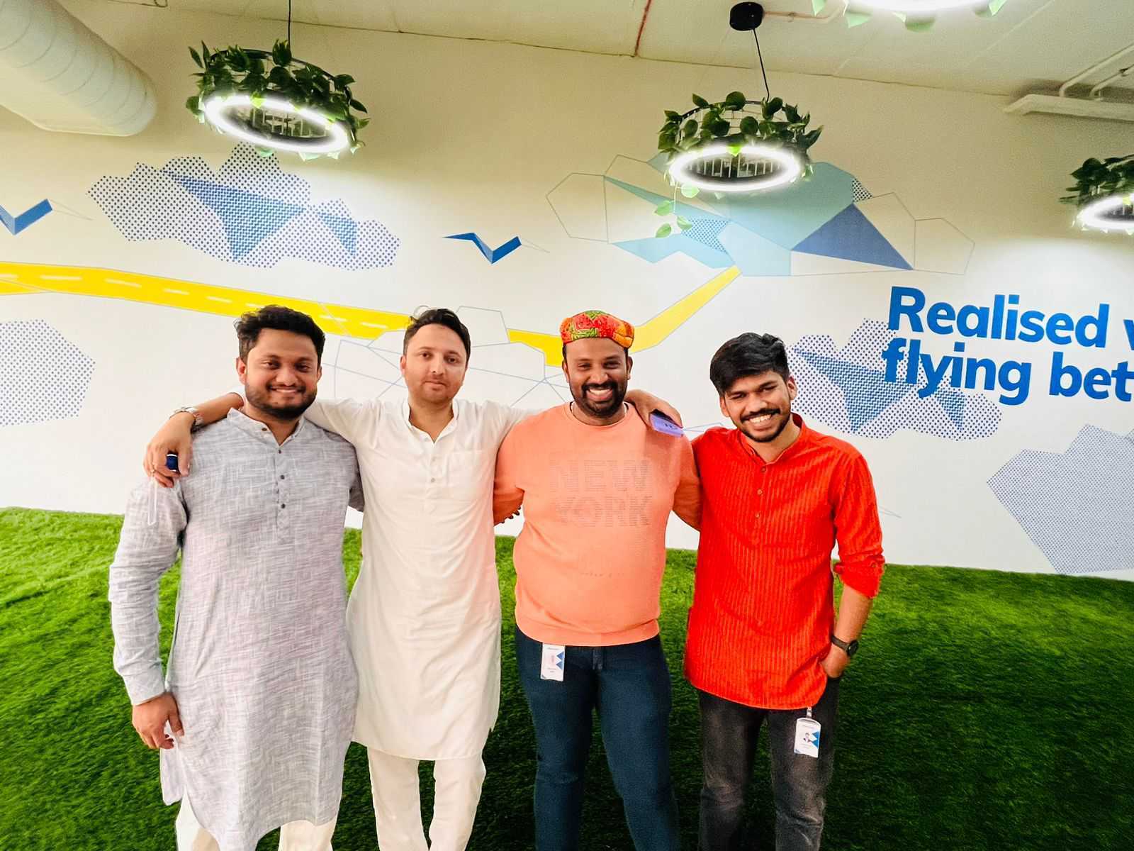 Manjunath with other Razorpay employees.