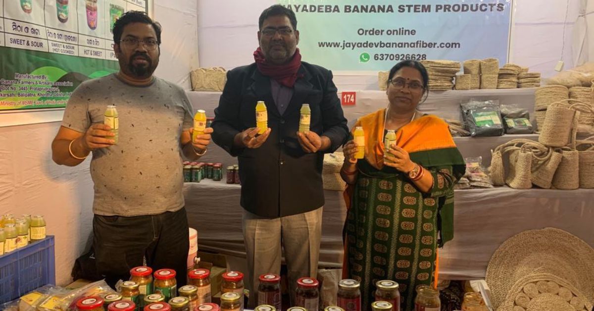 Anusuya and Kasinath Jena run the Jayadev Banana Farmers and Artisans Association, which turns banana waste into food and utility items.