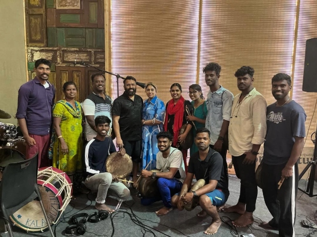 Buddhar Kalai Kuzhu with music director Santhosh Narayanan.