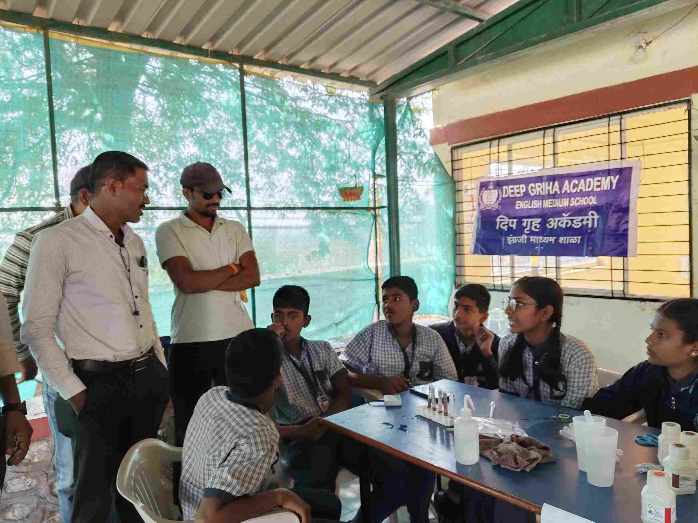 Students of Deep Griha Academy helped farmers understand how to take care of their soil