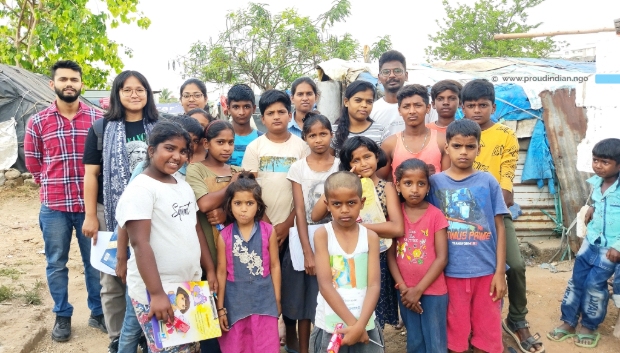 Students from the slums of Bengaluru.