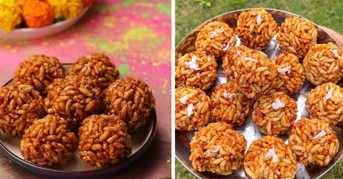 Murmura laddoos are made using puffed rice and jaggery is a festival favourite