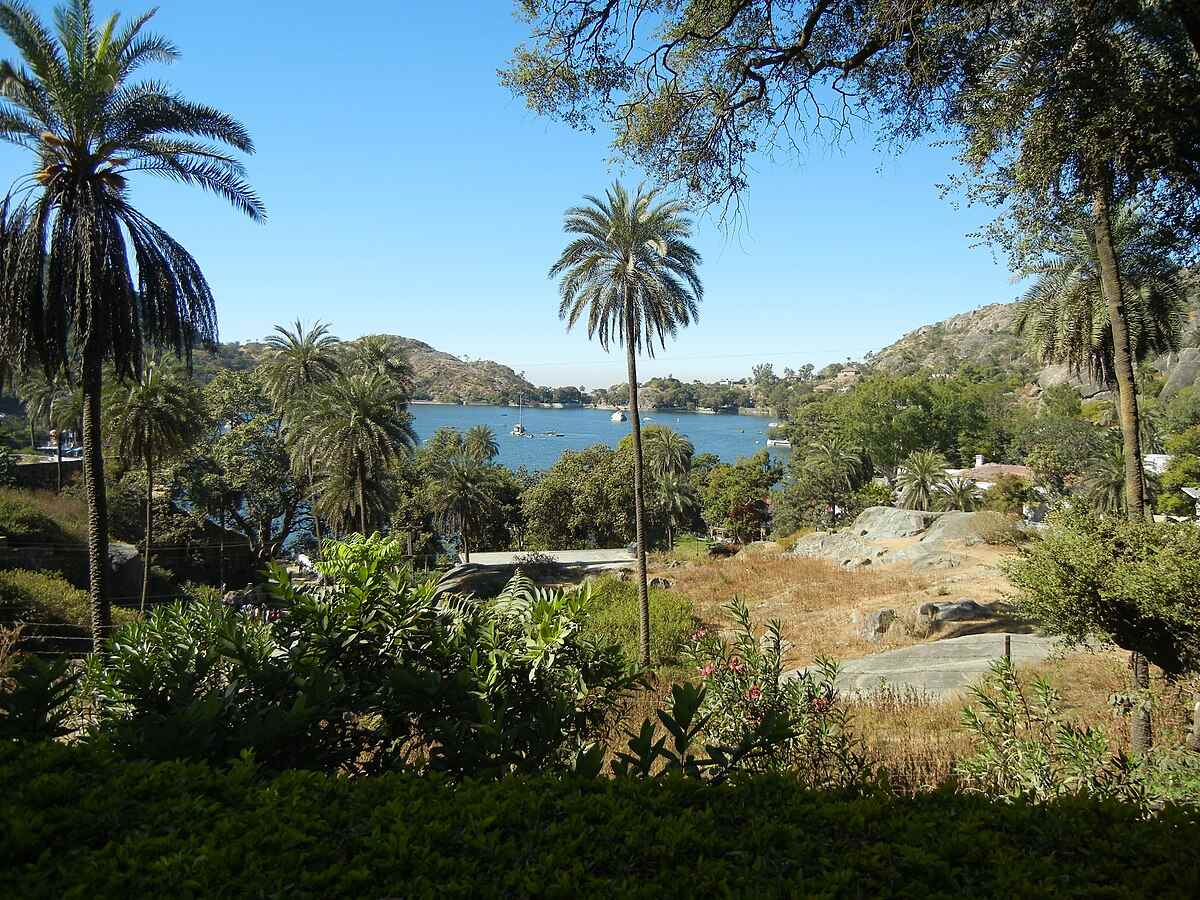 Migratory birds flocking to Nakki Lake in Mount Abu, a serene haven in the Aravalli Range, where they rest during their winter migration.