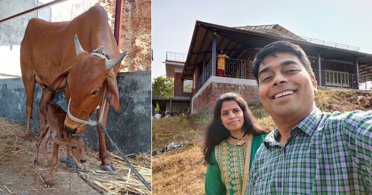 Having grown up in a rural setting playing with cows in their backyard, Anirudha wanted to recreate humble living for his family.