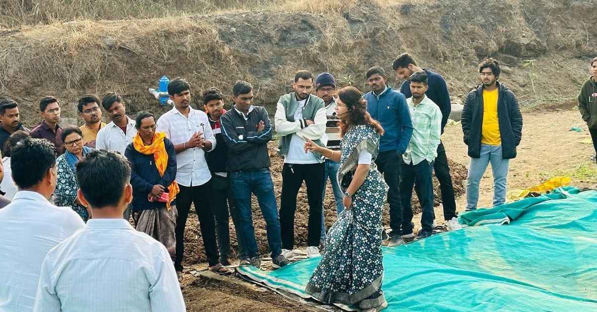 Kavya provides training to people interested in learning the nitty gritty of vermicompost making.